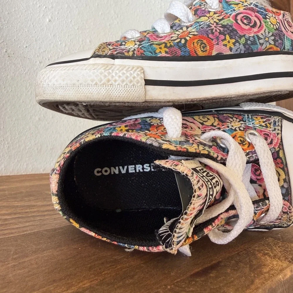 Converse All Star Floral Low Top Sneakers Toddler Girls Size 5 Multicolor